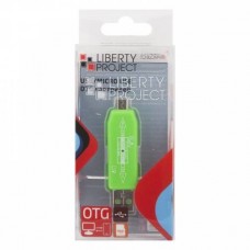 Картридер "LP" слоты Micro SD/USB (зеленый/коробка)