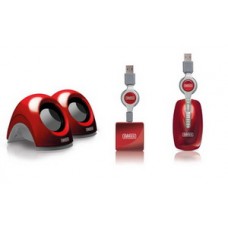 Набор Sweex SP932: колонки 2,0 + USB HUB + оптическая мышь Rosy Red