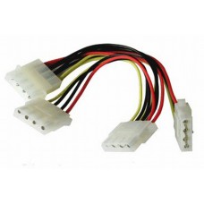 Кабель питания 4pin Molex to 3*4pin Molex , (E4pinM-3x4pinF)