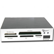 Картридер FDI2-ALLIN1-S-BT Gembird внутренний 3,5"  серебренный +USB2, bluetooth