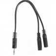 Адаптер аудио Ningbo 2xJack 3.5 (f)/Jack 3.5 (m) 0.1м. (JAAC170)