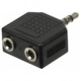 Адаптер аудио Ningbo 2xJack 3.5 (f)/Jack 3.5 (m) черный (JAAA095-B)