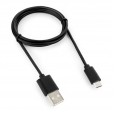 Кабель USB 2.0 Am - MICRO USB 1.0м черный Cablexpert