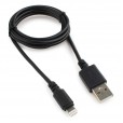 Кабель USB Cablexpert CC-USB-AP2MBP AM/Lightning, для iPhone5/6/7/8/X, IPod, IPad, 1м, черный, пакет