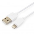 Кабель USB Гарнизон GCC-USB2-AP2-0.3M-W AM/Lightning, для iPhone5/6/7/8/X, IPod, IPad, 0.3м, белый,