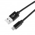 Кабель USB 2.0 Cablexpert CC-mUSB2bk1m, AM/microBM 5P, 1м, нейлоновая оплетка, алюминиевые разъемы,