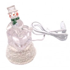 Снеговик на ледяном кубике, USB, цв. подсветки NY5