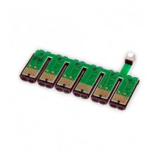 Чипы для СНПЧ  Epson R270 Hi-black (T0821-826) c кнопкой