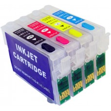 Перезаправляемый картридж T0812 пустой, с чипом Epson R270/R290/T50  cyan (Hi-Black)
